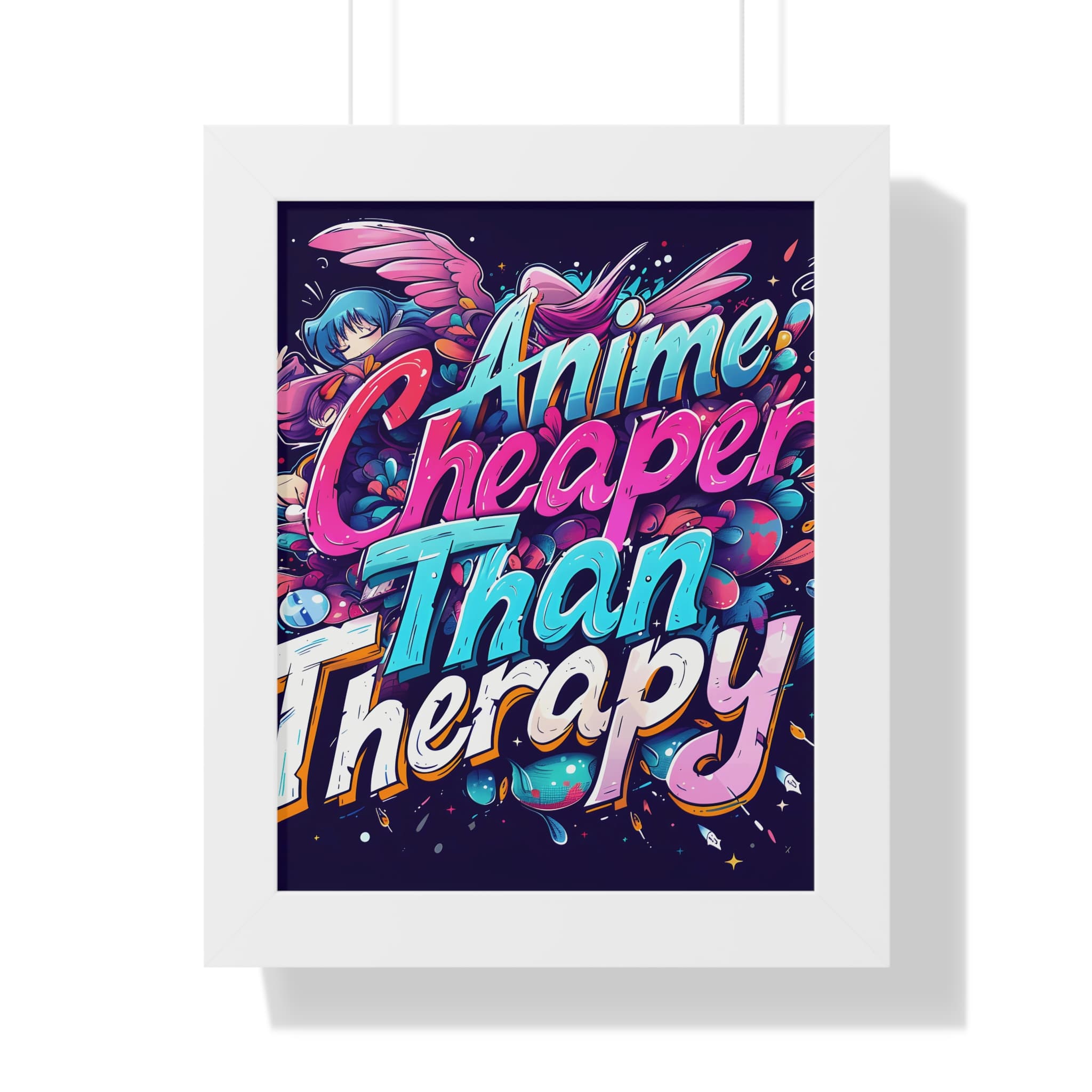 Anime Therapy Framed Vertical Poster — detail 2