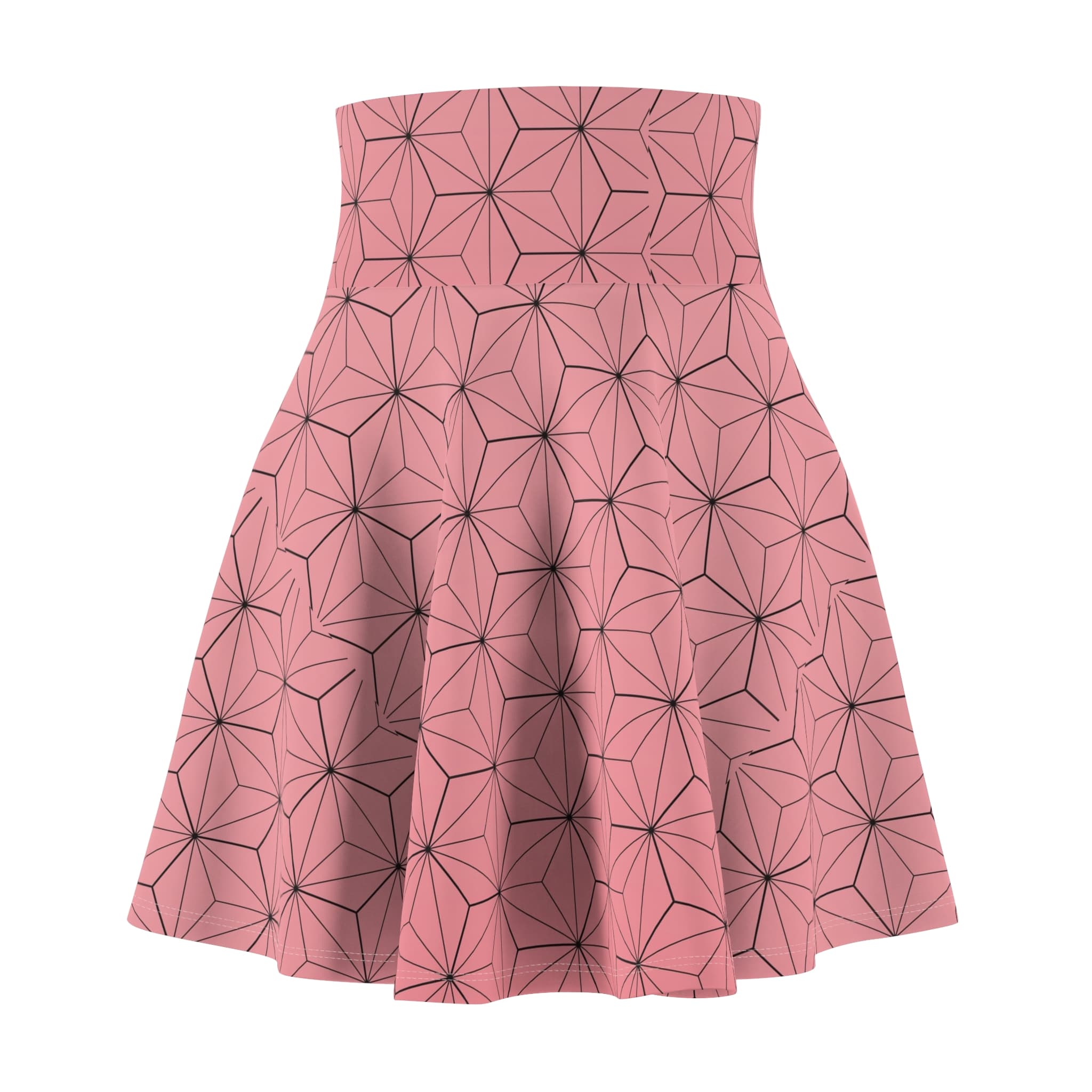 Anime Pattern Pink Chic Women's Skater Skirt