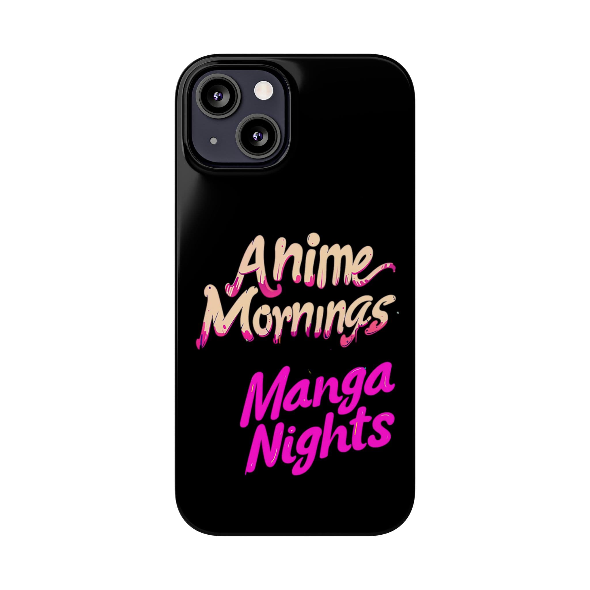 Anime iPhone Case - Anime Mornings, Manga Nights Phone Case for iPhone - Otaku Essentials, Anime Merch, Manga Fan Accessory — detail 1