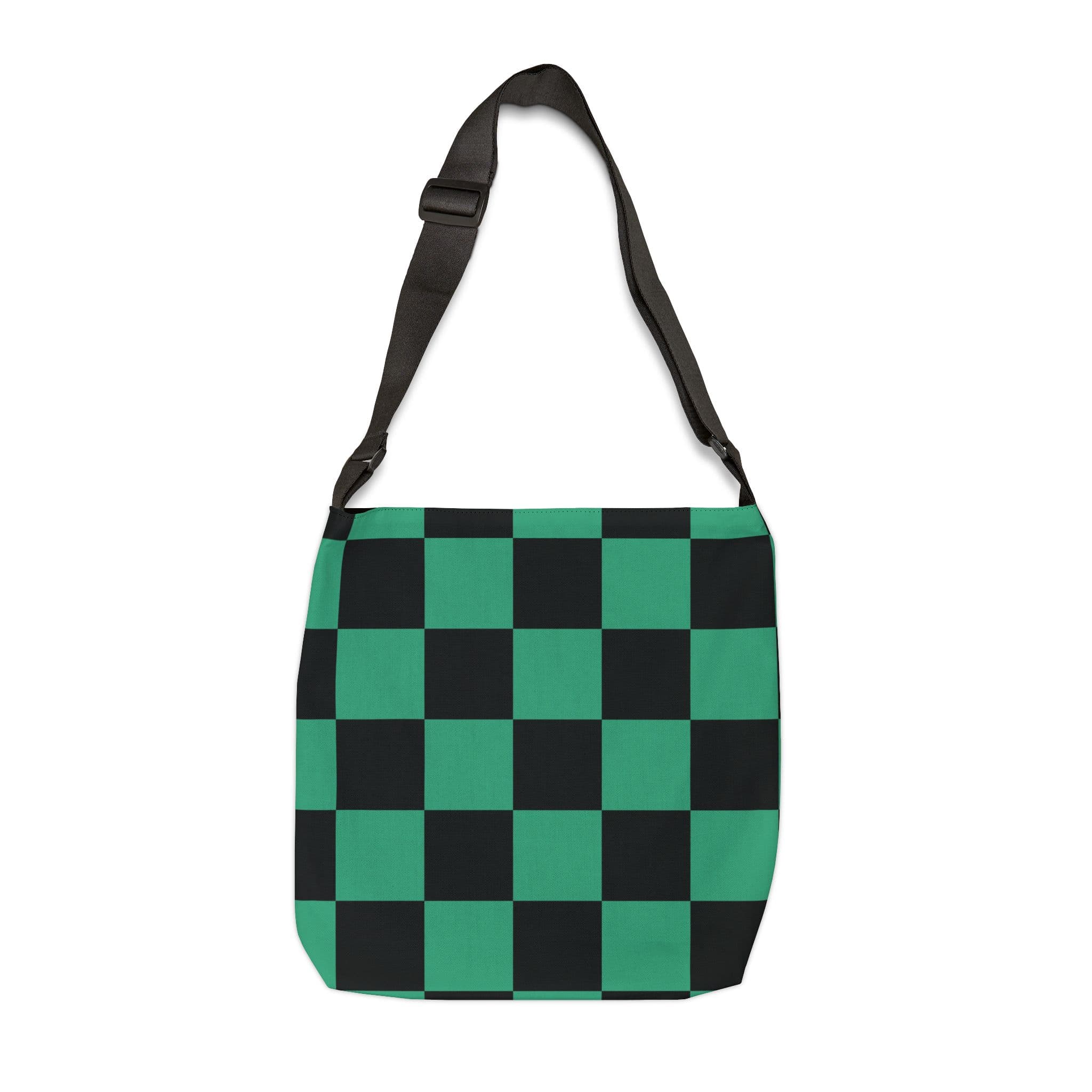 Chic Checkerboard Anime Style Adjustable Tote Bag