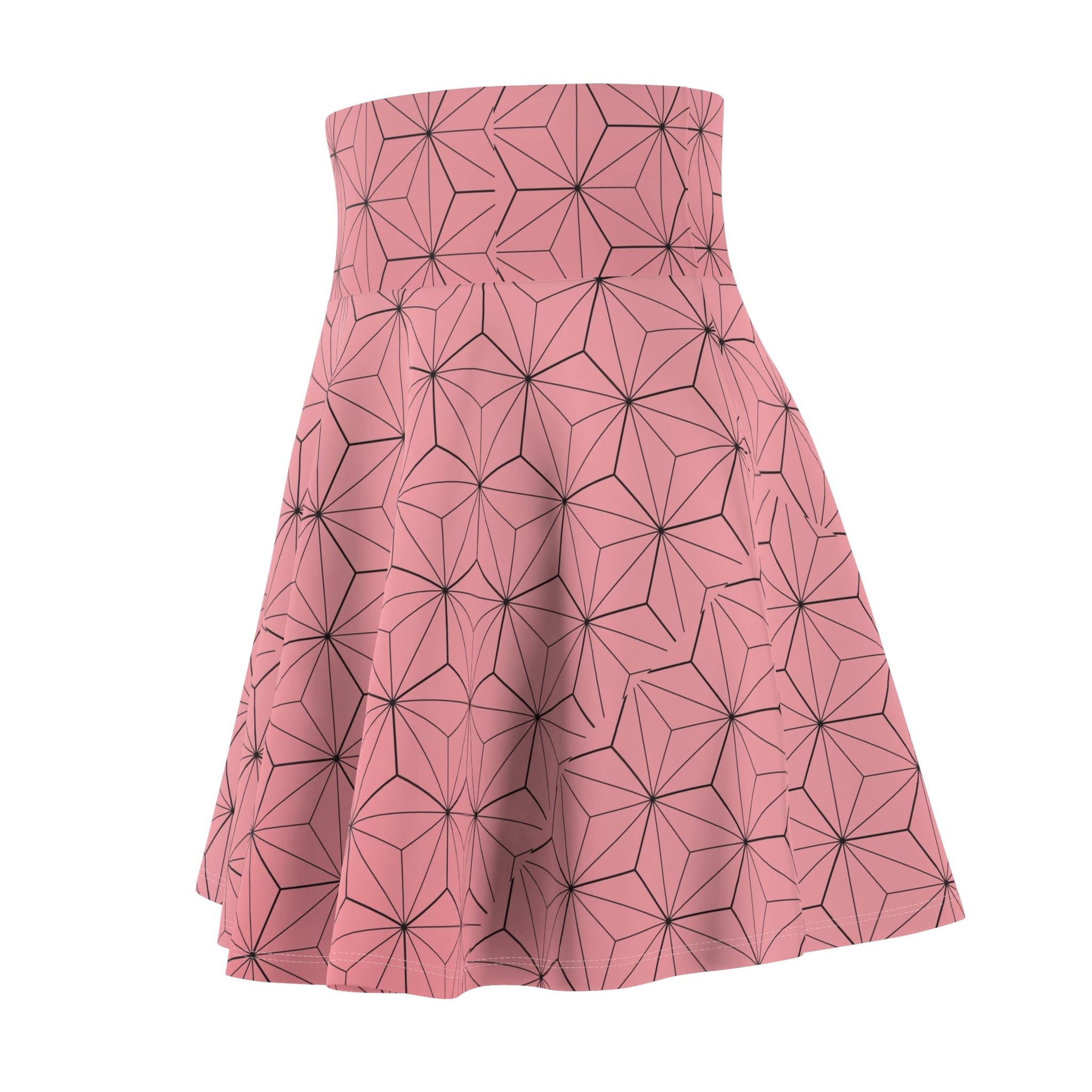 Anime Pattern Pink Chic Women's Skater Skirt — detail 2