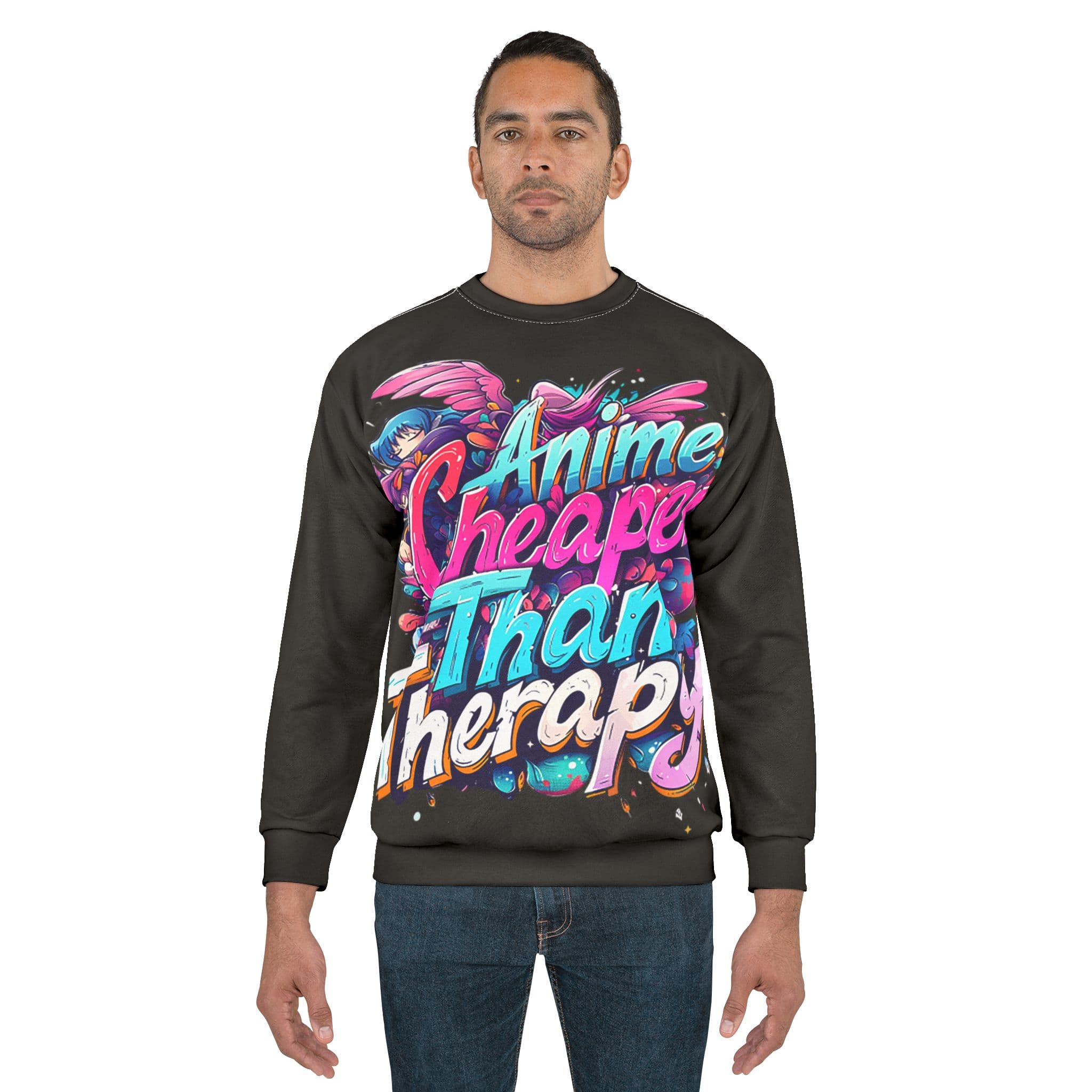 Anime Therapy Sweatshirt - Anime Cheaper Than Therapy