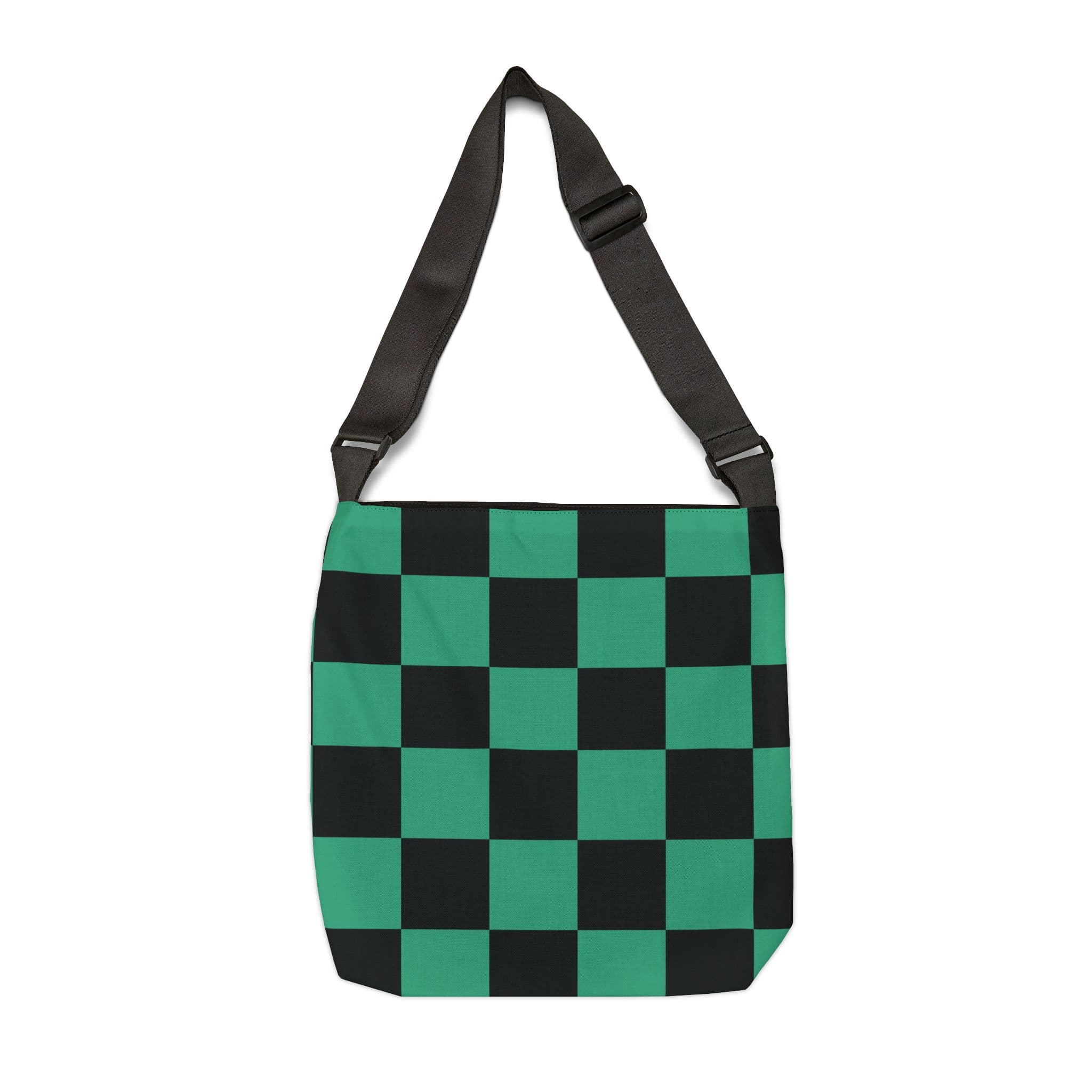 Chic Checkerboard Anime Style Adjustable Tote Bag — detail 1