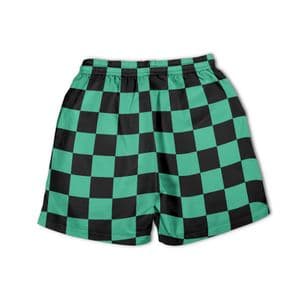 All-over Print Youth Green Anime Pattern Hawaiian Shorts — detail 1