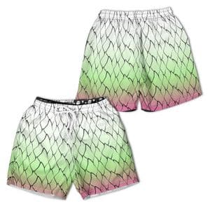 Pastel Venom Mesh – All-Over Print Youth Hawaiian Shorts — detail 2