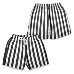 Monochrome Serpent – Anime Merch All-Over Print Youth Hawaiian Shorts — detail 2
