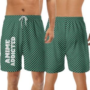 Check Soul – Anime Merch “Anime Addicted” Above-Knee Sports Shorts — detail 2