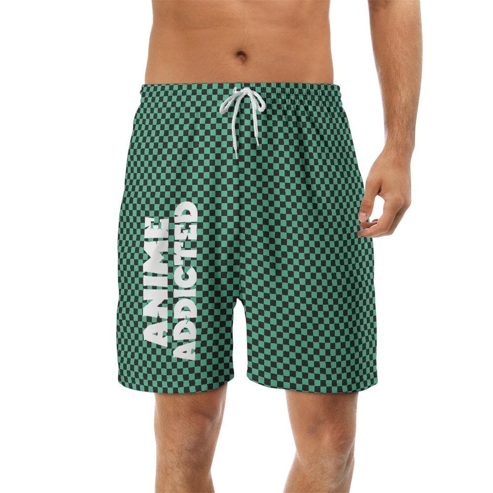 Check Soul – Anime Merch “Anime Addicted” Above-Knee Sports Shorts