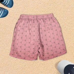 Pink AnimeMerch Pattern All-over Print Youth Hawaiian Shorts — detail 1