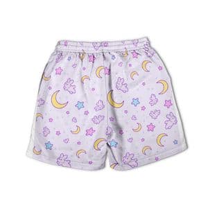 Moon Bunny Dreams – Anime Merch All-Over Print Youth Hawaiian Shorts — detail 1