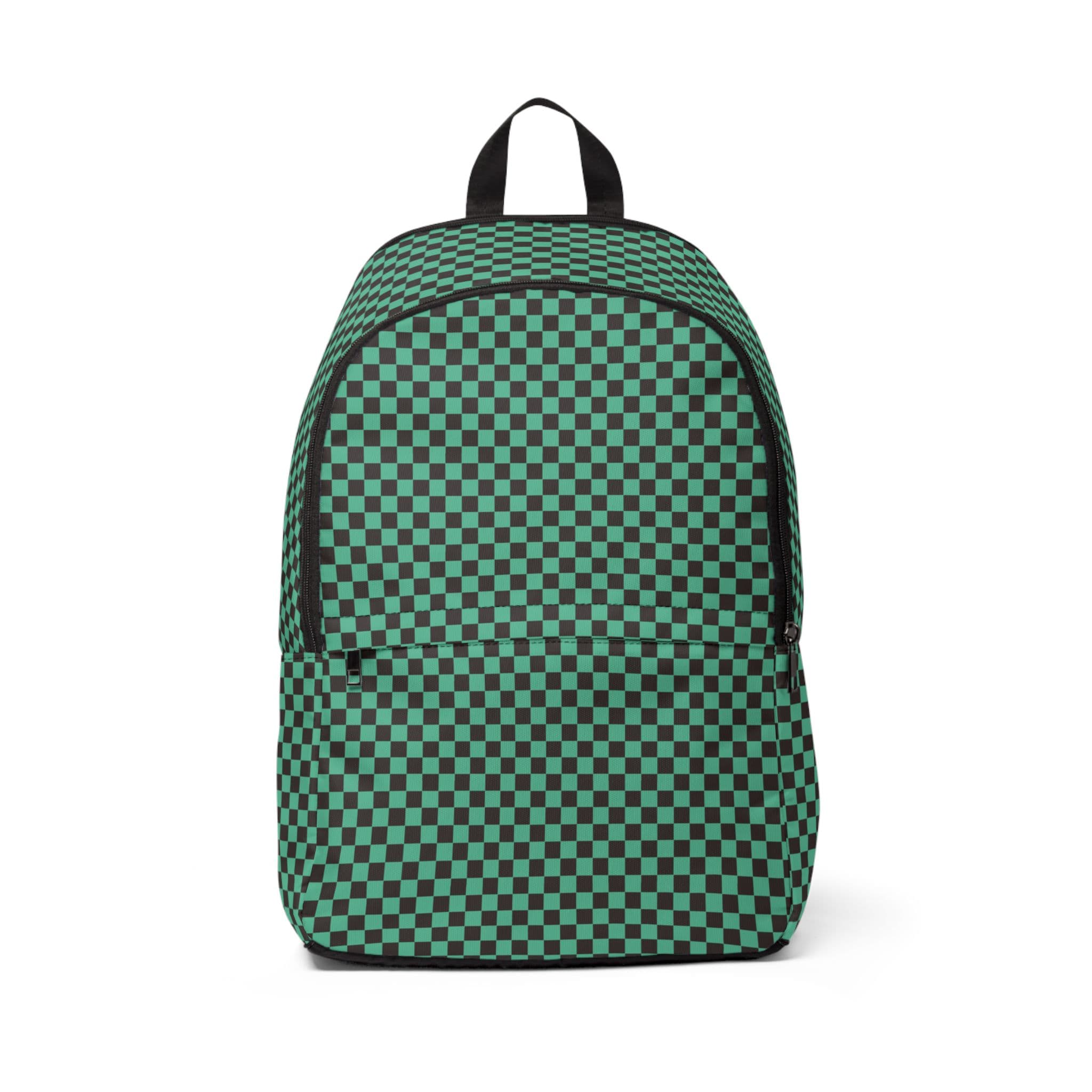 Anime Checkerboard Backpack – Durable Waterproof Nylon