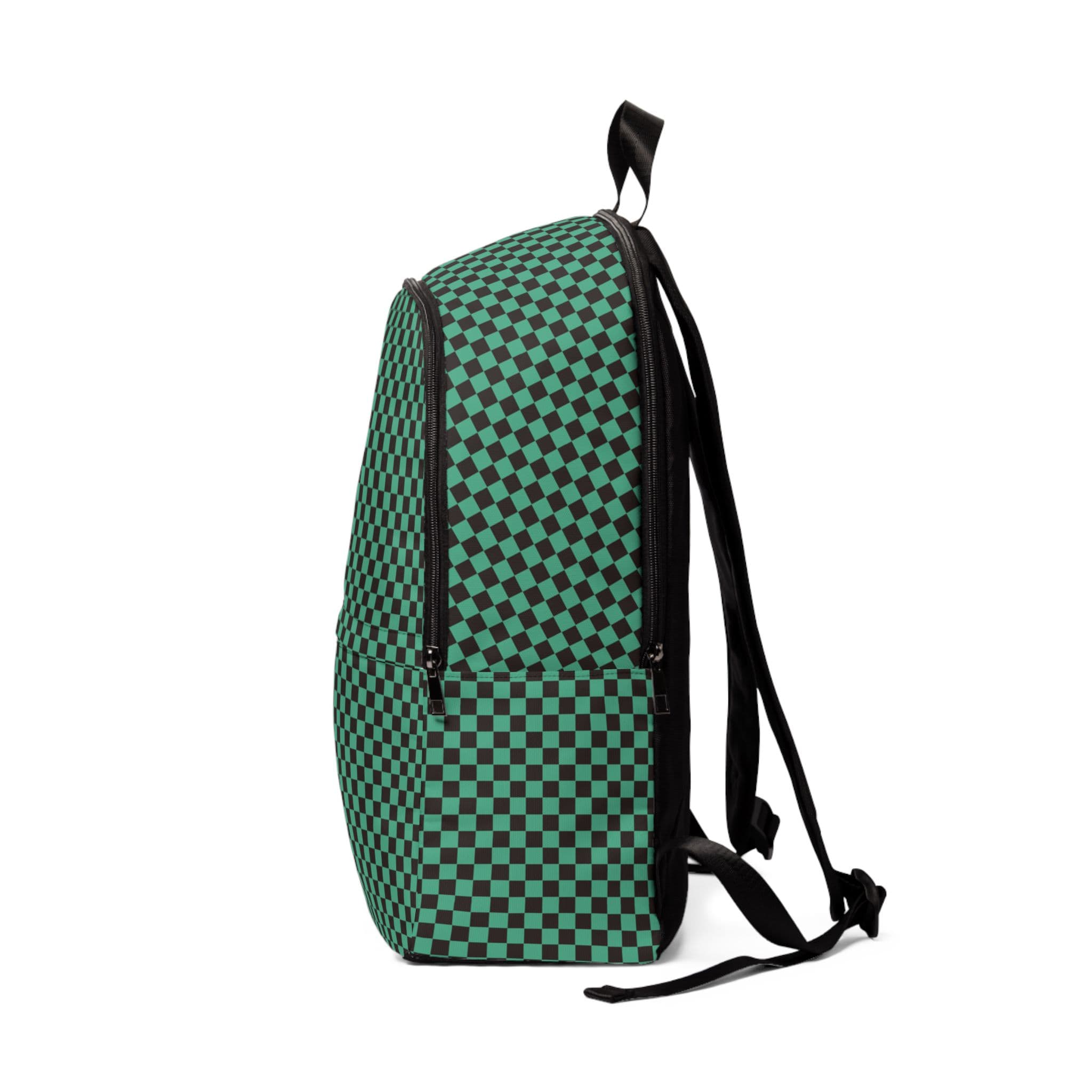 Anime Checkerboard Backpack – Durable Waterproof Nylon — detail 2