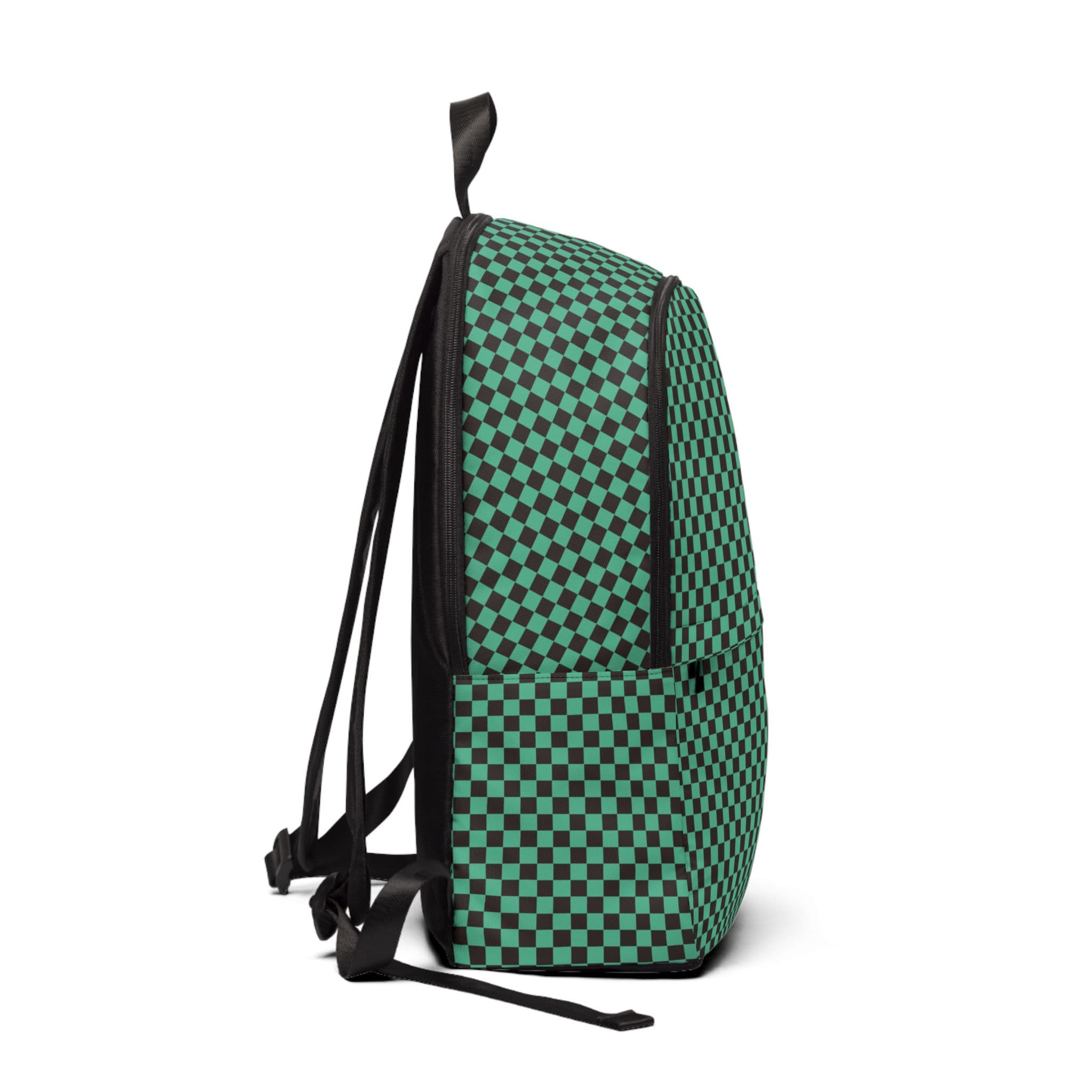 Anime Checkerboard Backpack – Durable Waterproof Nylon — detail 1