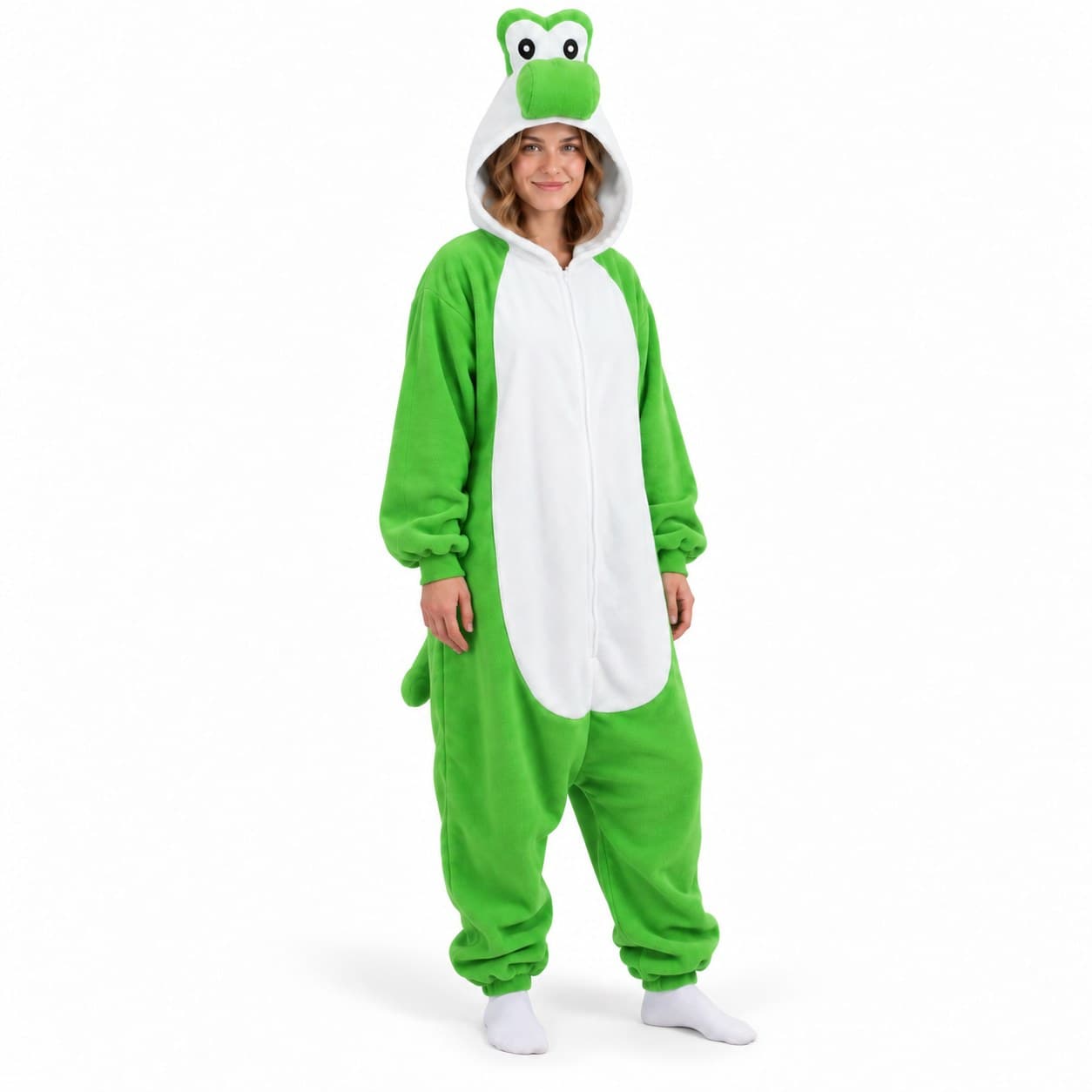 Dinosaur Kigurumi Onesie Pajamas – Hooded One-Piece Jumpsuit for Adults & Kids — detail 2