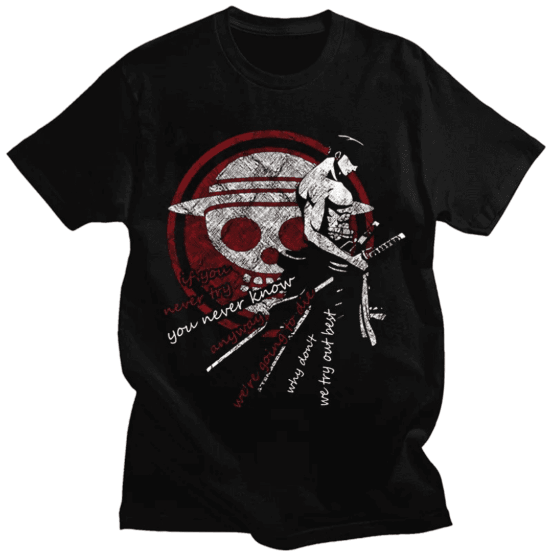 Anime One Piece Roronoa Zoro And Symbol T-Shirt