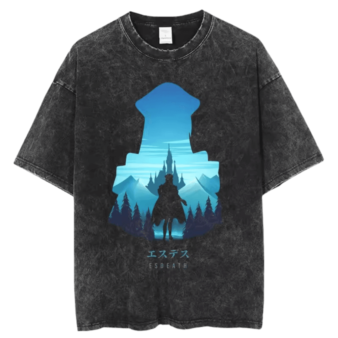 Anime Akame Ga Kill Esdeath Black T-Shirt