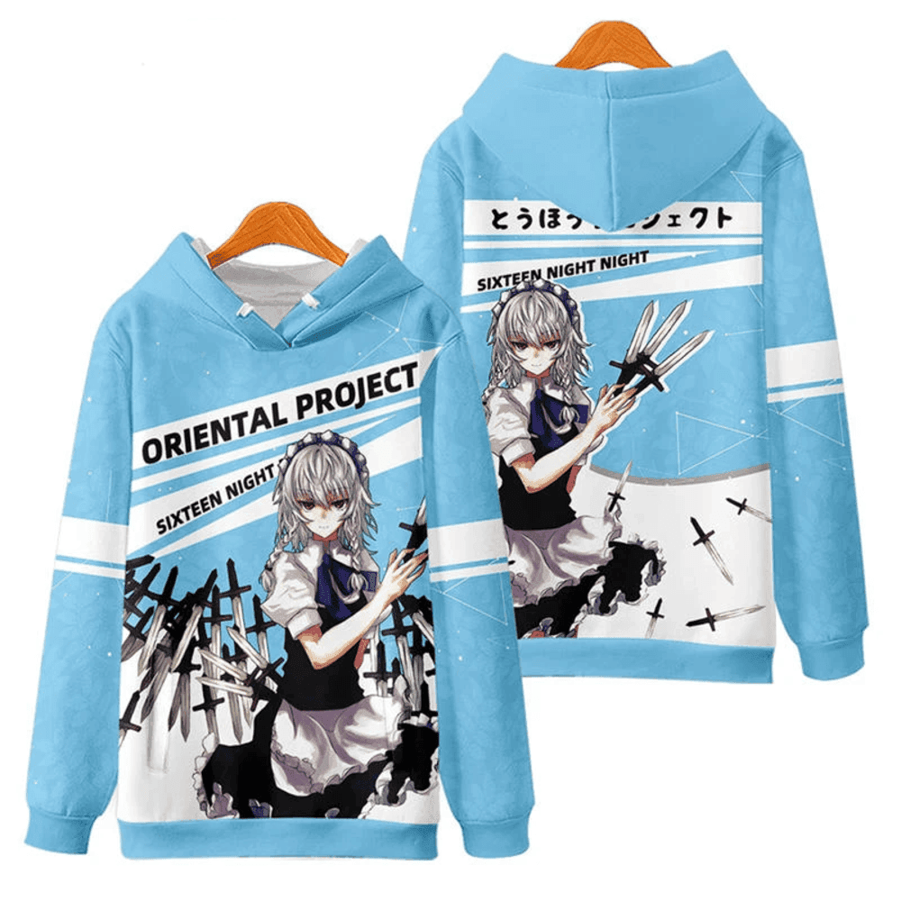 Anime Touhou Project Sakuya Izayoi 3D Print Hoodie