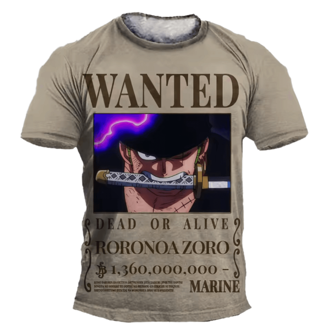 Anime One Piece Dead Or Alive Roronoa Zoro 3D Printed T-Shirt