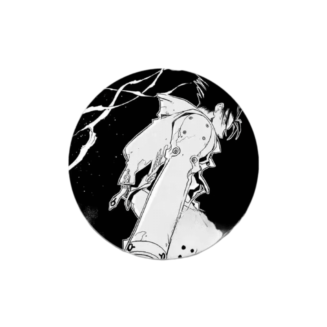Anime Trigun Vash The Stampede Black And White Tinplate Badge