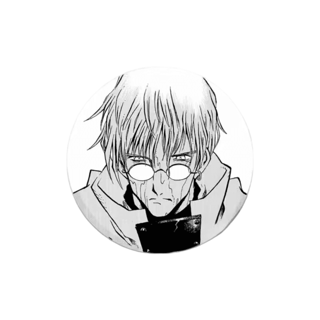Anime Trigun Vash The Stampede White And Black Tinplate Badge
